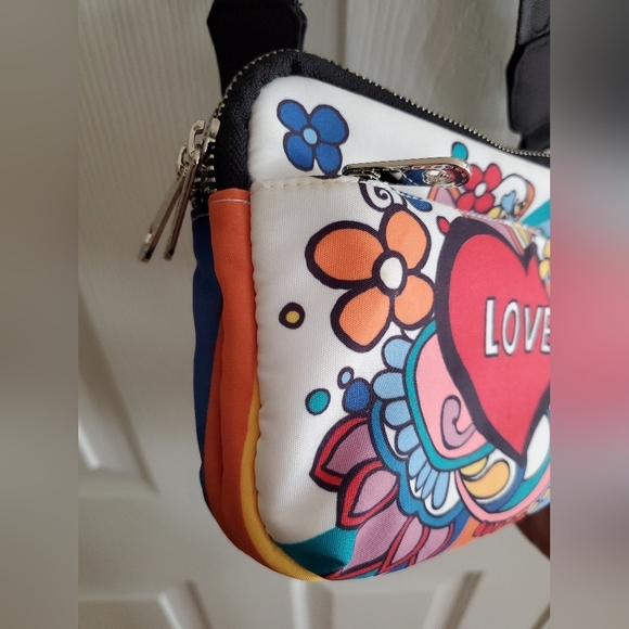 BRIGHTON Power of Love Rainbow Heart Retro Crossbody Shoulder Belt Bag - Picture 7 of 16
